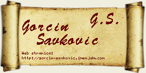 Gorčin Savković vizit kartica